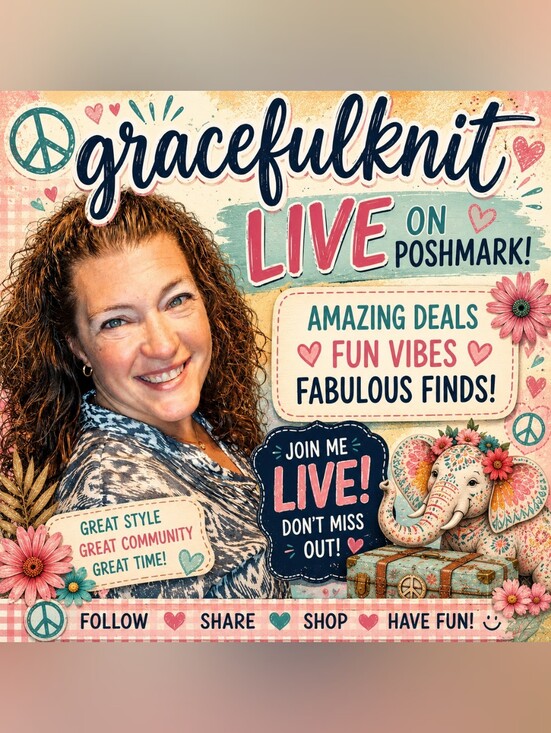 Other - Gracefulknit is LIVE!!!  Please ❤️ this to be notified when I go LIVE!